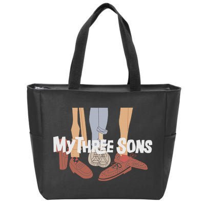 My Three Sons Shoes Retro Lover Zip Tote Bag