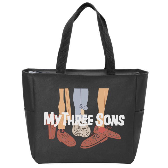 My Three Sons Shoes Retro Lover Zip Tote Bag