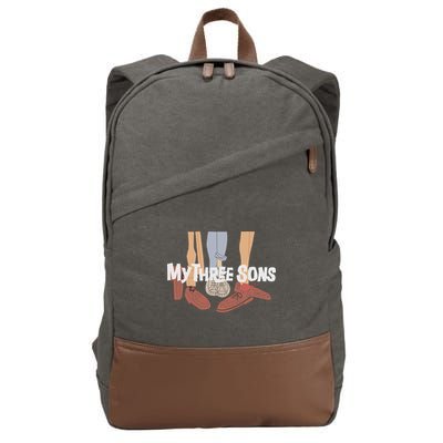 My Three Sons Shoes Retro Lover Cotton Canvas Backpack