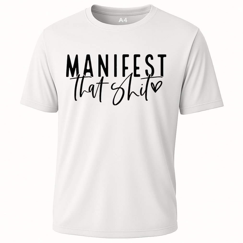 Manifest That Shit Attraction Law Spiritual Yoga Meditation Cooling Performance Crew T-Shirt
