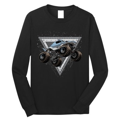 Monster Truck Shark For Adults And Boys Girls Shark Truck Long Sleeve Shirt