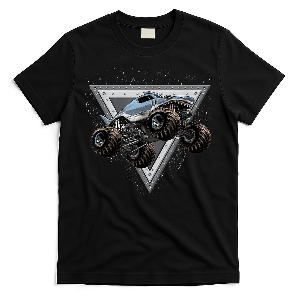 Monster Truck Shark For Adults And Boys Girls Shark Truck T-Shirt