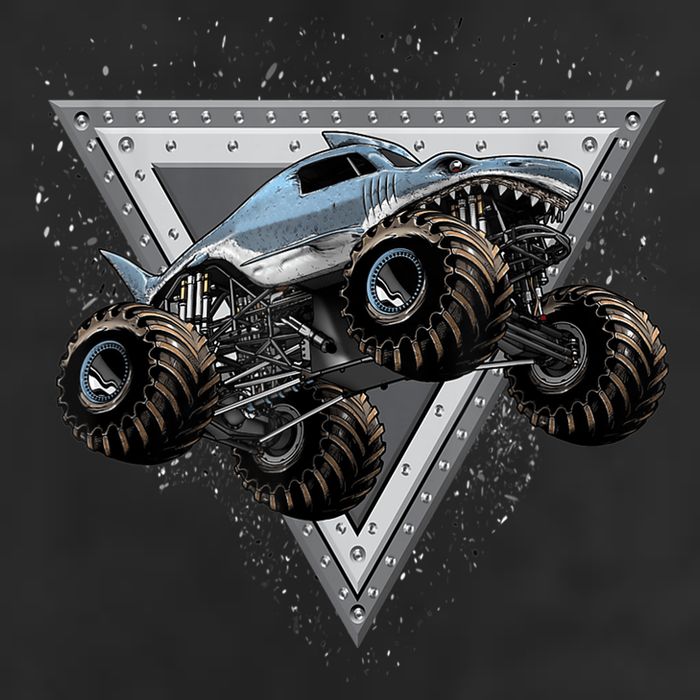 Monster Truck Shark For Adults And Boys Girls Shark Truck Hat