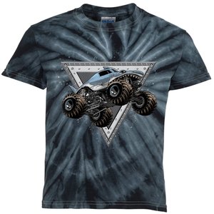 Monster Truck Shark For Adults And Boys Girls Shark Truck Kids Tie-Dye T-Shirt