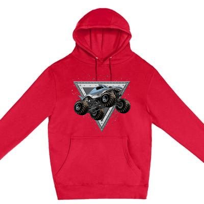 Monster Truck Shark For Adults And Boys Girls Shark Truck Premium Pullover Hoodie