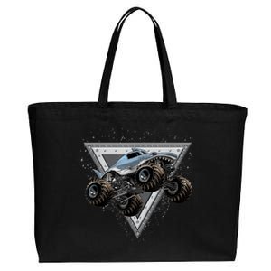 Monster Truck Shark For Adults And Boys Girls Shark Truck Cotton Canvas Jumbo Tote