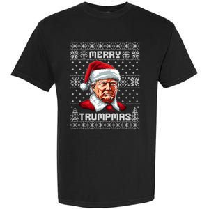 Merry Trumpmas Santa Claus Trump Christmas Ugly Christmas Garment-Dyed Heavyweight T-Shirt