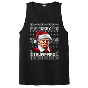 Merry Trumpmas Santa Claus Trump Christmas Ugly Christmas PosiCharge Competitor Tank