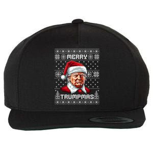 Merry Trumpmas Santa Claus Trump Christmas Ugly Christmas Wool Snapback Cap