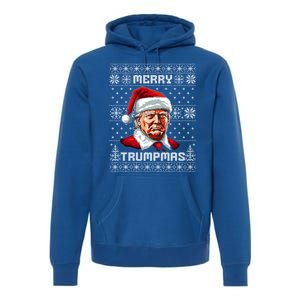 Merry Trumpmas Santa Claus Trump Christmas Ugly Christmas Premium Hoodie