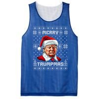 Merry Trumpmas Santa Claus Trump Christmas Ugly Christmas Mesh Reversible Basketball Jersey Tank