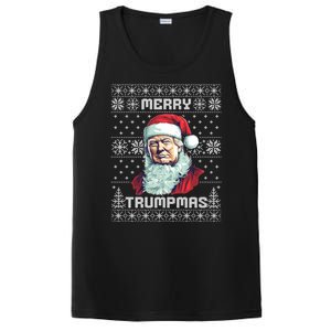 Merry Trumpmas Santa Claus Trump Christmas Ugly Christmas PosiCharge Competitor Tank