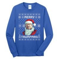 Merry Trumpmas Santa Claus Trump Christmas Ugly Christmas Tall Long Sleeve T-Shirt