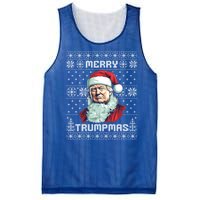 Merry Trumpmas Santa Claus Trump Christmas Ugly Christmas Mesh Reversible Basketball Jersey Tank