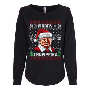 Merry Trumpmas Santa Claus Trump Christmas Ugly Christmas Womens California Wash Sweatshirt