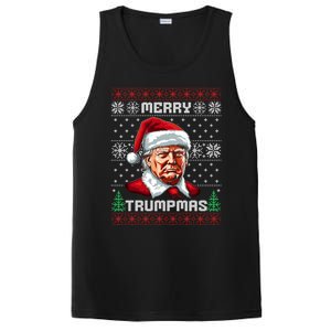 Merry Trumpmas Santa Claus Trump Christmas Ugly Christmas PosiCharge Competitor Tank