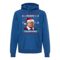 Merry Trumpmas Santa Claus Trump Christmas Ugly Christmas Premium Hoodie