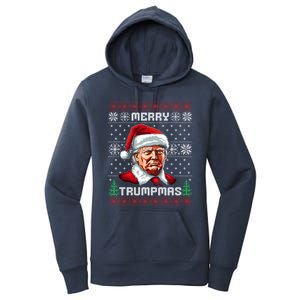 Merry Trumpmas Santa Claus Trump Christmas Ugly Christmas Women's Pullover Hoodie