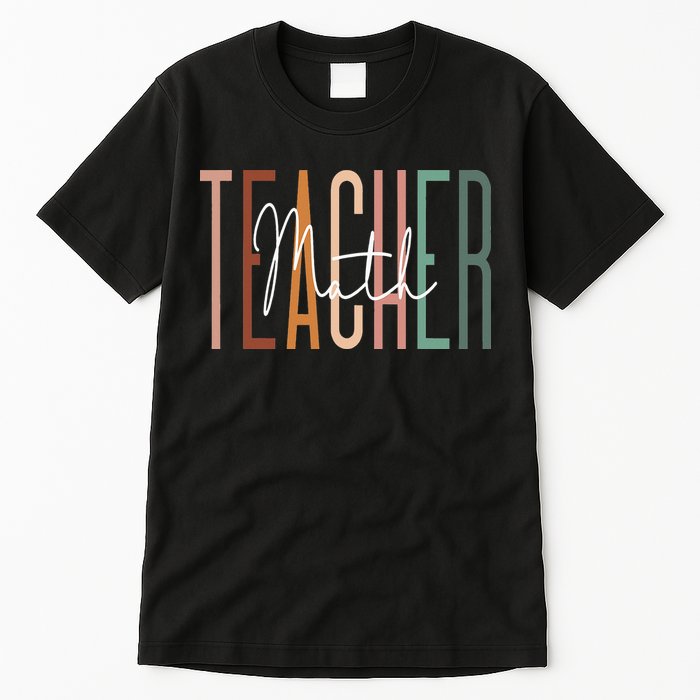 Math Teacher Squad Team Coach Mathematics Tall T-Shirt