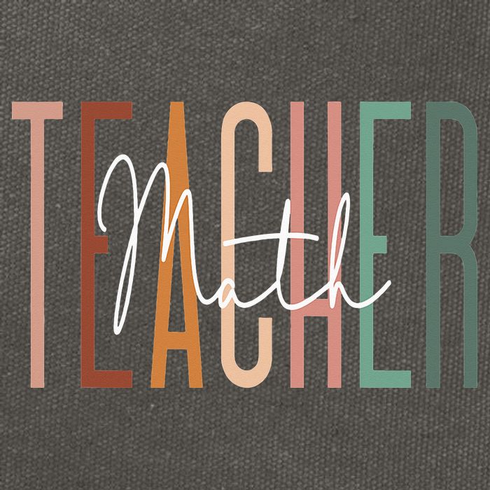 Math Teacher Squad Team Coach Mathematics Cotton Canvas Backpack