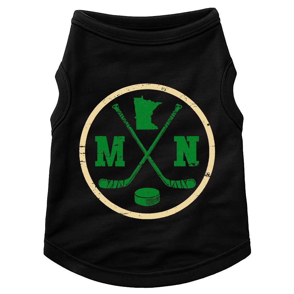 Mn The State Of Hockey Player Retro Minnesota Mn Ice Hockey Doggie Tank