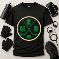 Mn The State Of Hockey Player Retro Minnesota Mn Ice Hockey Cooling Performance Crew T-Shirt