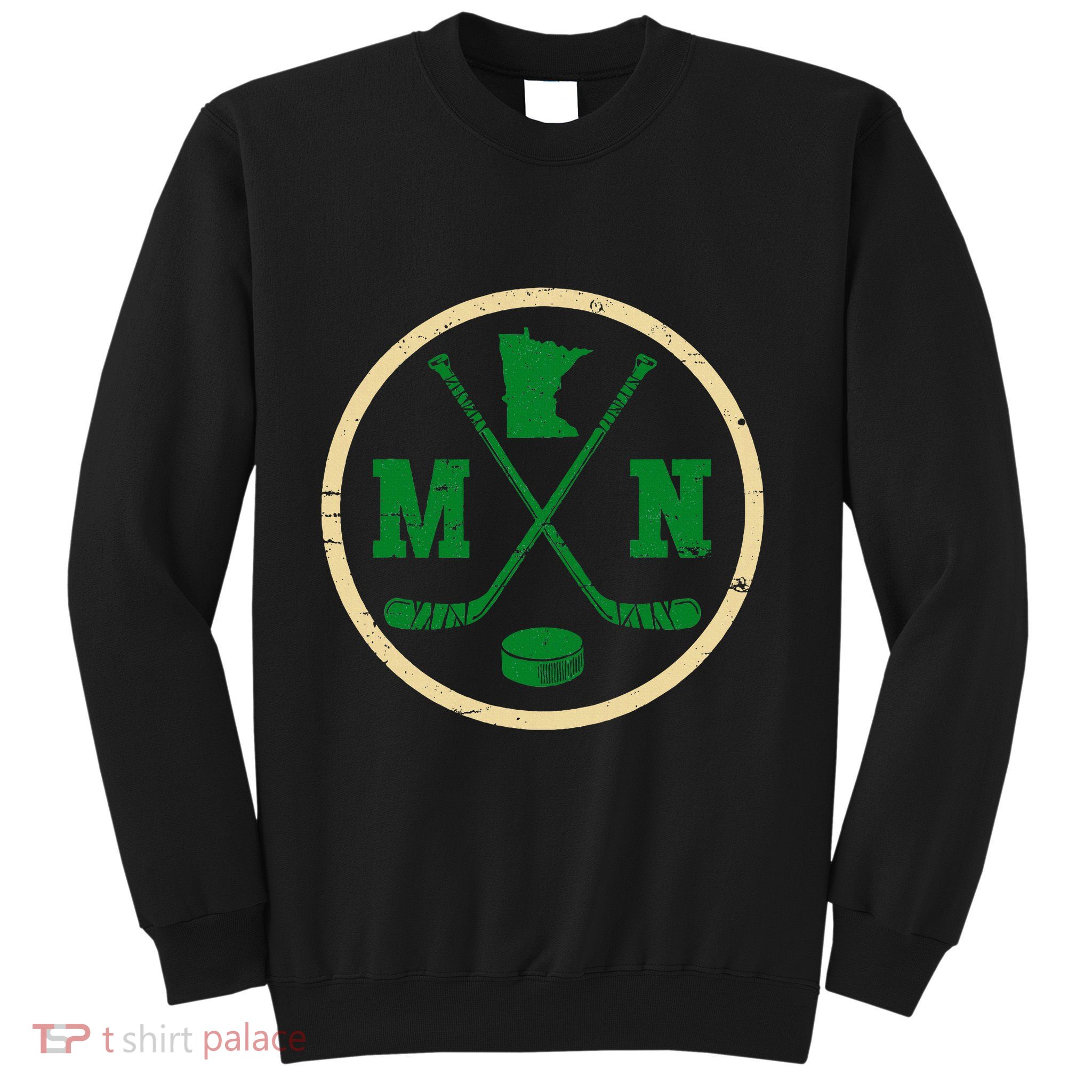 Mn The State Of Hockey Player Retro Minnesota Mn Ice Hockey Sweatshirt