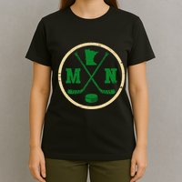 Mn The State Of Hockey Player Retro Minnesota Mn Ice Hockey T-Shirt