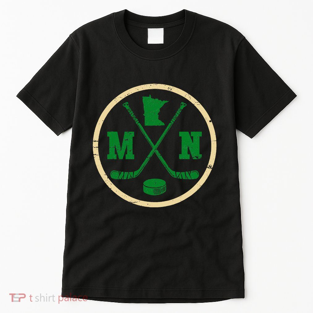 Mn The State Of Hockey Player Retro Minnesota Mn Ice Hockey Tall T-Shirt