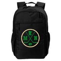 Mn The State Of Hockey Player Retro Minnesota Mn Ice Hockey Backpack