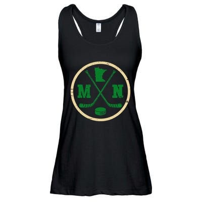 Mn The State Of Hockey Player Retro Minnesota Mn Ice Hockey Ladies Essential Flowy Tank