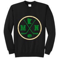 Mn The State Of Hockey Player Retro Minnesota Mn Ice Hockey Tall Sweatshirt