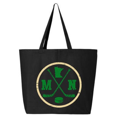 Mn The State Of Hockey Player Retro Minnesota Mn Ice Hockey 25L Jumbo Tote