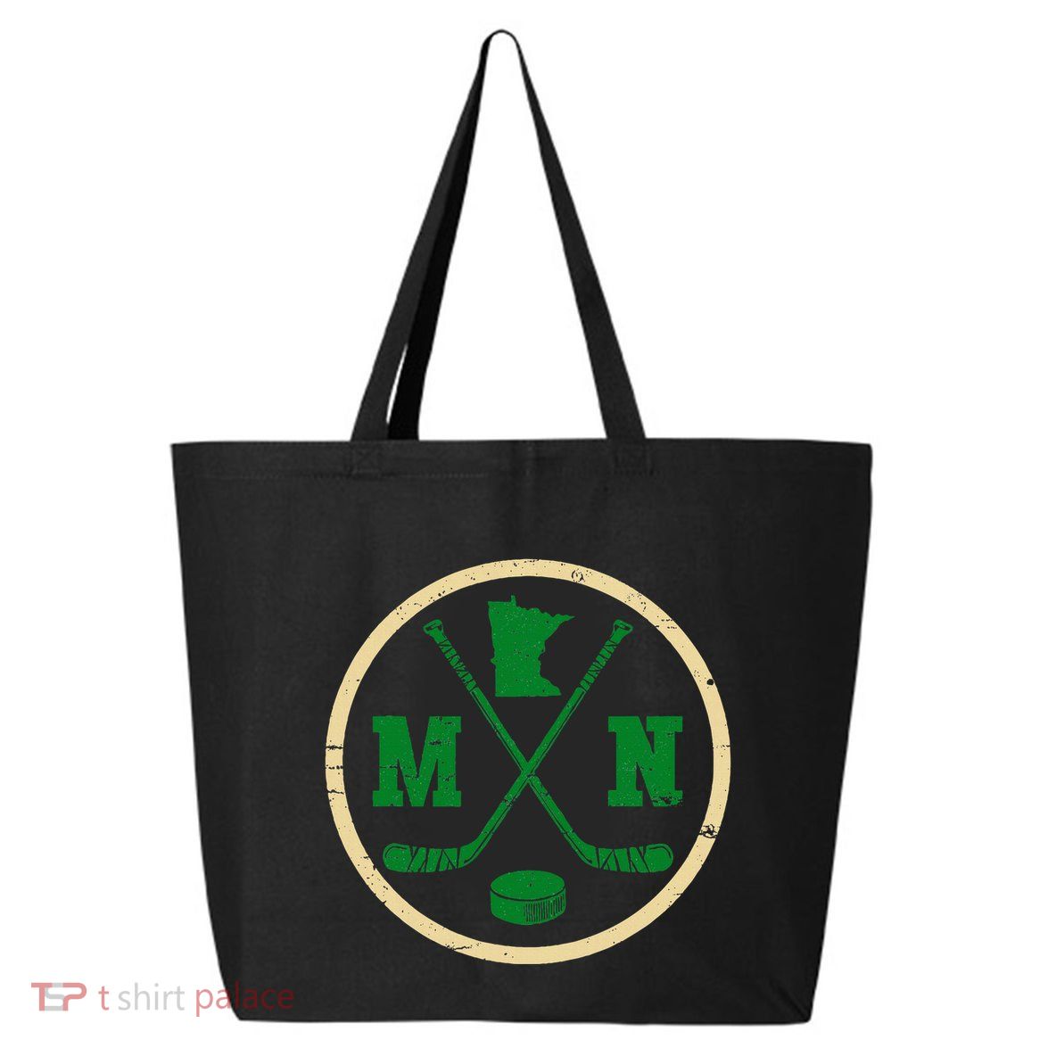 Mn The State Of Hockey Player Retro Minnesota Mn Ice Hockey 25L Jumbo Tote