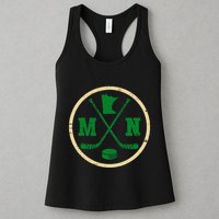 Mn The State Of Hockey Player Retro Minnesota Mn Ice Hockey Womens Tank Top