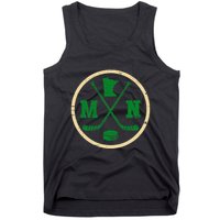 Mn The State Of Hockey Player Retro Minnesota Mn Ice Hockey Tank Top