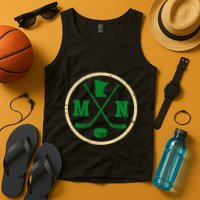 Mn The State Of Hockey Player Retro Minnesota Mn Ice Hockey Tank Top