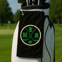 Mn The State Of Hockey Player Retro Minnesota Mn Ice Hockey Golf Towel
