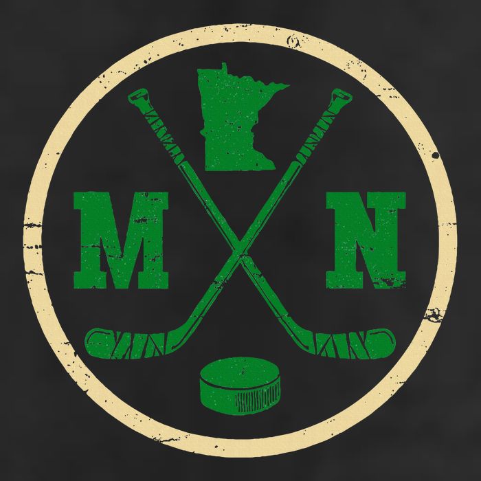 Mn The State Of Hockey Player Retro Minnesota Mn Ice Hockey Golf Towel