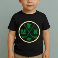 Mn The State Of Hockey Player Retro Minnesota Mn Ice Hockey Toddler T-Shirt