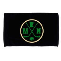 Mn The State Of Hockey Player Retro Minnesota Mn Ice Hockey Microfiber Hand Towel