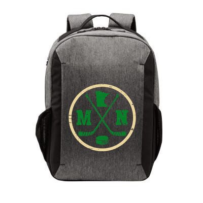 Mn The State Of Hockey Player Retro Minnesota Mn Ice Hockey Vector Backpack