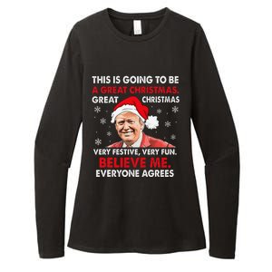 Merry Trumpmas Santa Trumpchristmas Pajamas Funny Womens CVC Long Sleeve Shirt