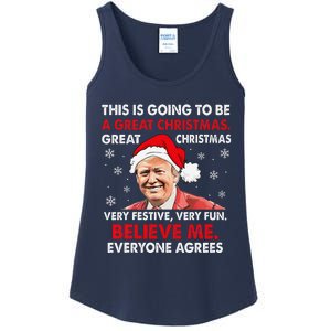 Merry Trumpmas Santa Trumpchristmas Pajamas Funny Ladies Essential Tank