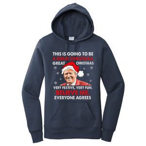 Merry Trumpmas Santa Trumpchristmas Pajamas Funny Women's Pullover Hoodie