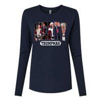 Merry Trumpmas Santa Trump Christmas Pajamas Funny Sweatshirt Womens Cotton Relaxed Long Sleeve T-Shirt