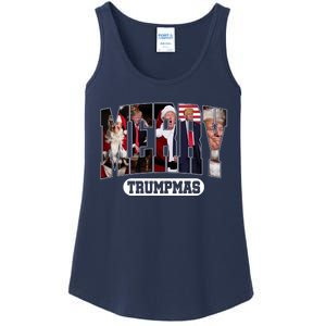 Merry Trumpmas Santa Trump Christmas Pajamas Funny Sweatshirt Ladies Essential Tank