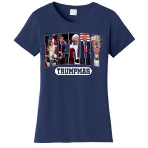 Merry Trumpmas Santa Trump Christmas Pajamas Funny Sweatshirt Women's T-Shirt