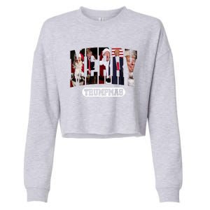 Merry Trumpmas Santa Trump Christmas Pajamas Funny Sweatshirt Cropped Pullover Crew