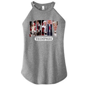 Merry Trumpmas Santa Trump Christmas Pajamas Funny Sweatshirt Women's Perfect Tri Rocker Tank